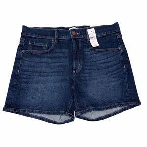 NEW LOFT Dark Wash Mid Rise Denim Jean Shorts size 4